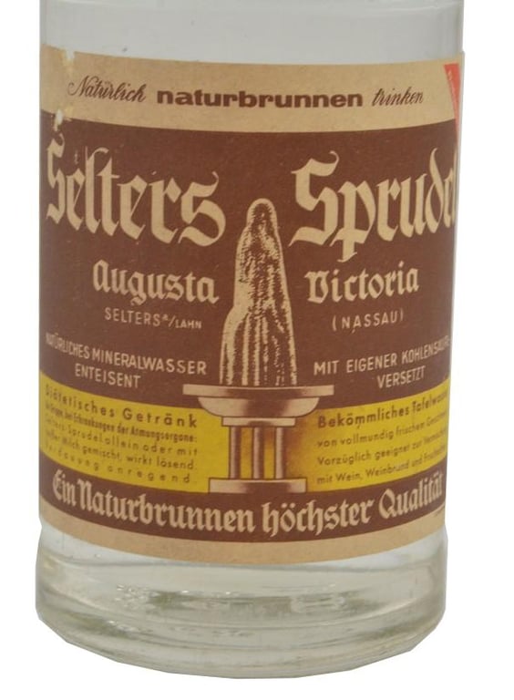 German Third Reich Era Water Bottle with Content