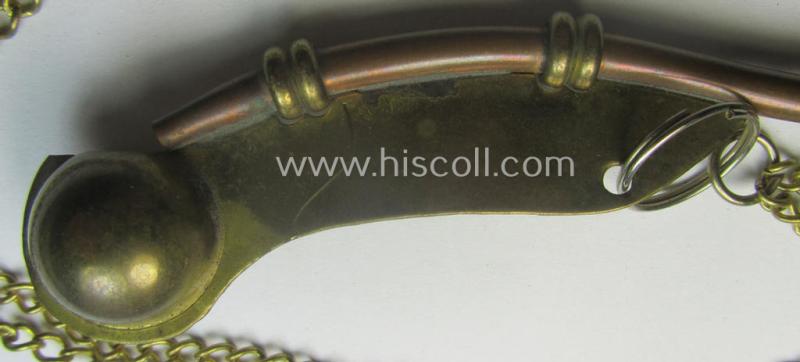 WH (Kriegsmarine) flute (ie. 'Bootsmanns-Flöte') that is constructed from multi-coloured, copper-based material