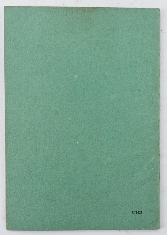 German Hitlerjugend Landjahr ID Booklet & Patch