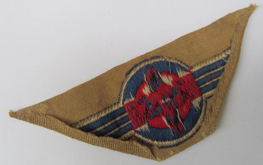 Attractive - and actually rarely seen! - HJ (ie. 'Hitlerjugend') pre-war- (ie. after 1938-) so-called: 'Ärmelabzeichen' (ie. arm-badge) that was intended for usage by a member who served within the so-called: 'Luftsportscharen'