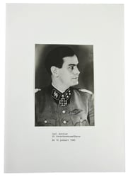 Signature of Waffen-SS Knight's Cross Recipient 'Karl Sattler'