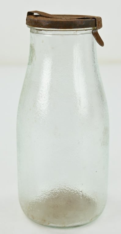 German Third Reich Food Preserve Bottle with Cover
