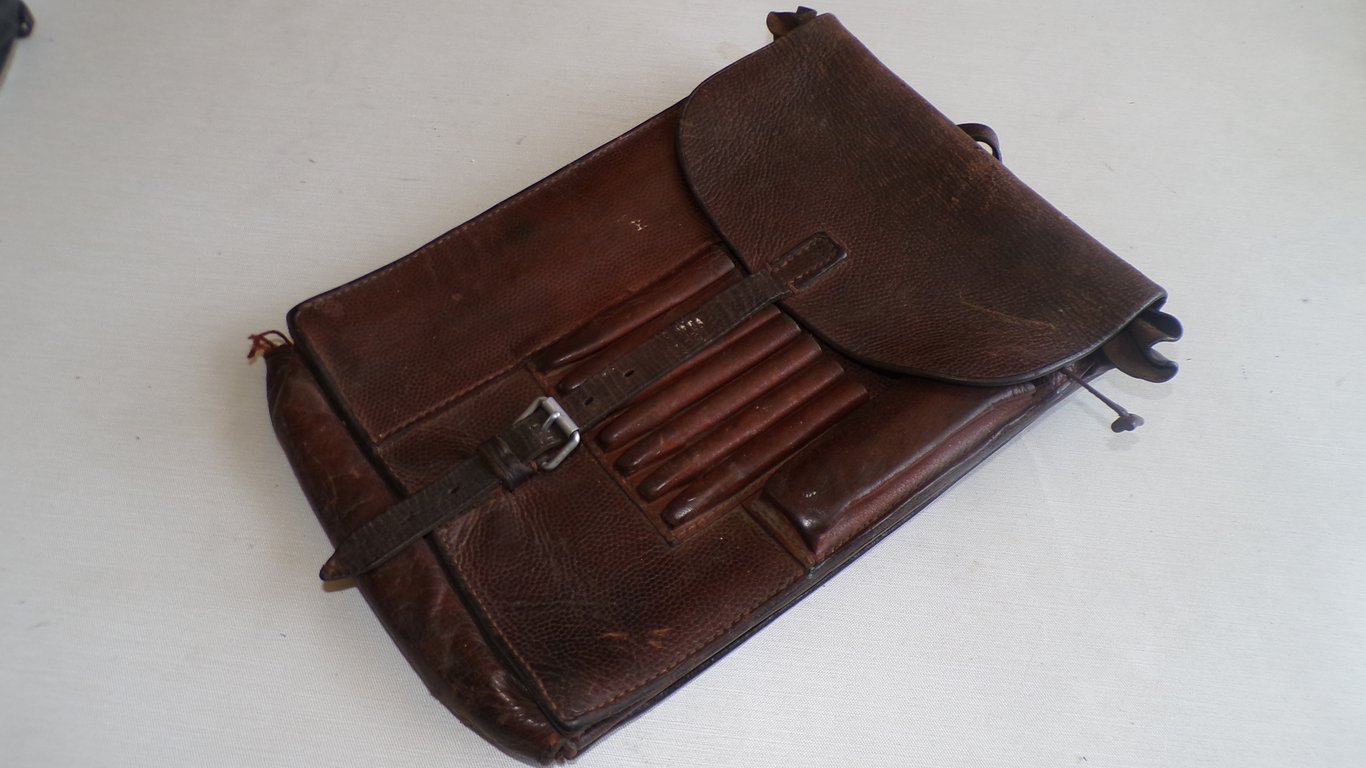 Early Brown Officer's Map Case with Ypern Map