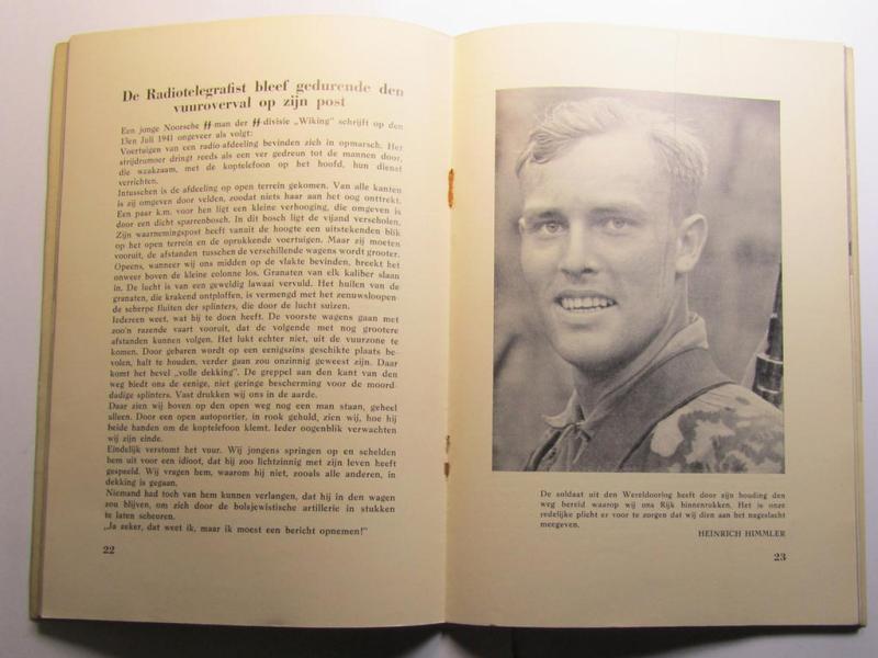 Attractive, Dutch-language issued 'SS-Leitheft' (being a so-called: 'SS-Germanisches Leitheft - 1. Jahrgang - Heft 2 - 1941') that comes in an overall very nice- (albeit used- ie. read-, condition)