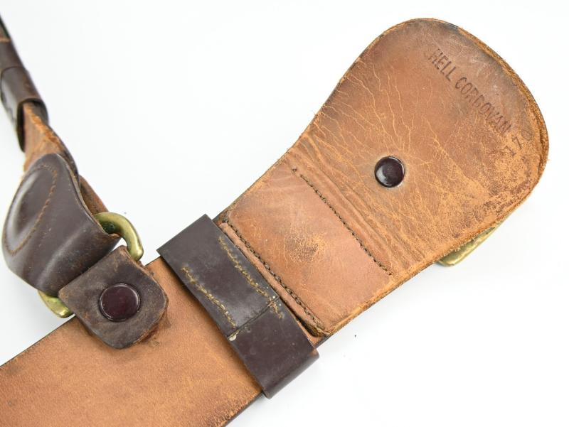 US WW2 Sam Brown Belt Set