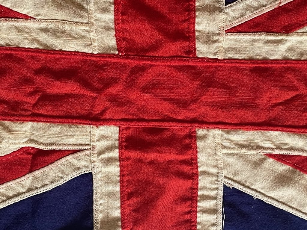 AUTHENTIC PANEL STICHED BRITISH WARTIME WW2 RAF STATION FLAG.