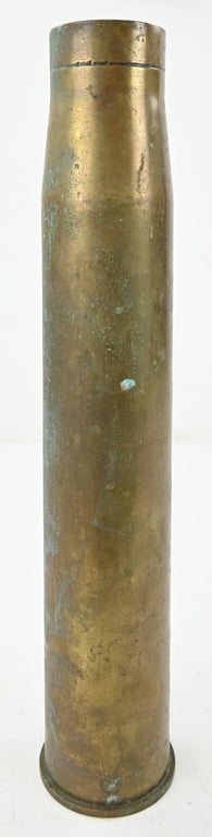 British WW2 Ordnance Quick-Firing 6-pounder 7 cwt Brass Shell 1943