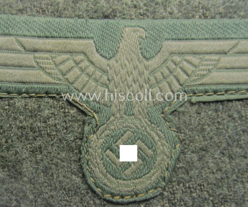 'Cut-out of a tunic' - WH (Heeres) EM- (ie. NCO-) type breasteagle (ie. 'Brustadler für Mannschaften und Unteroffiziere des Heeres')