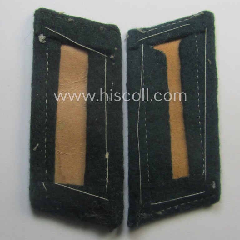 Truly used pair of WH (Heeres) 'standard-issue'-pattern WH (Heeres) collar-tabs (or: 'Einheitskragenspiegel') being of the 'generic-pattern'