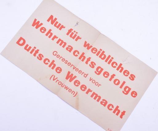 German/Dutch Wehrmacht Train Sign