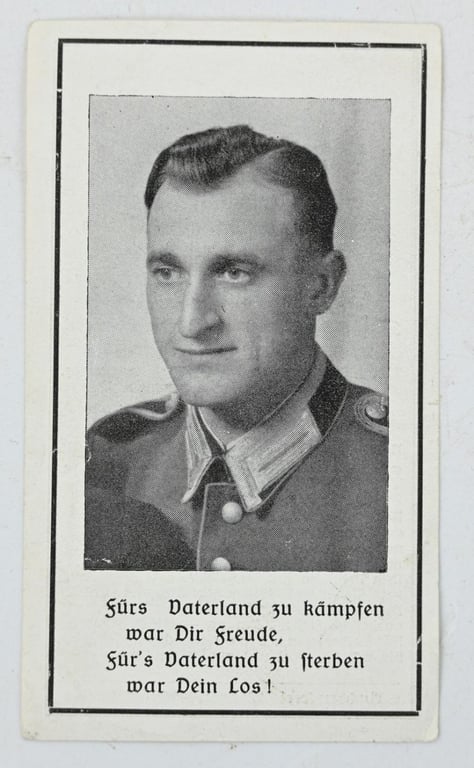 German WH Deathcard Panzer-Regiment Soldier