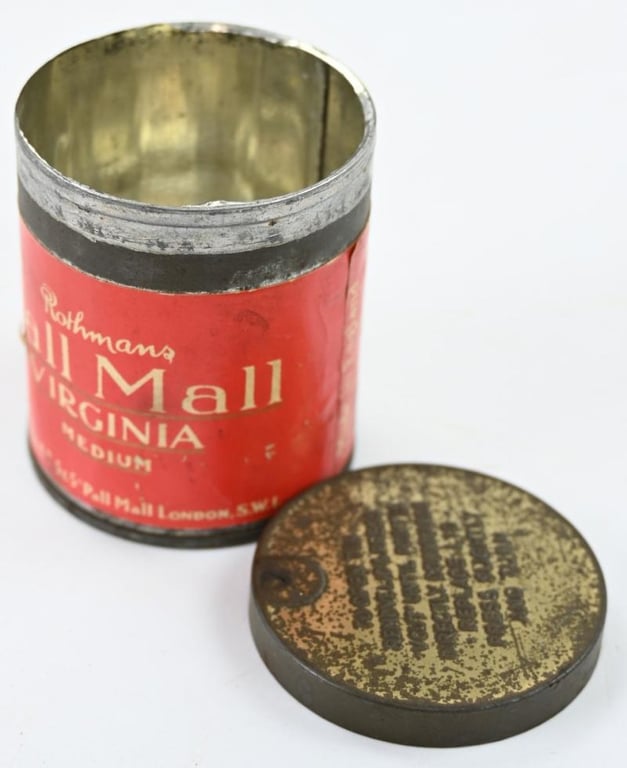 British WW2 Pall Mall Tin Can of Cigarets