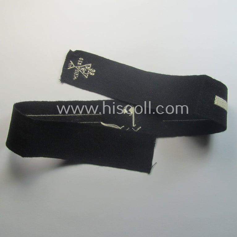 RAD (ie. 'Reichsarbeitsdienst') EM- (ie. NCO-) pattern, commemorative cuff-title (ie. 'Dienstärmelstreifen') depicting a capital 'R'-character (as was intended for the EM-/NCO-staff working on the various 'Westwall'-fortifications)