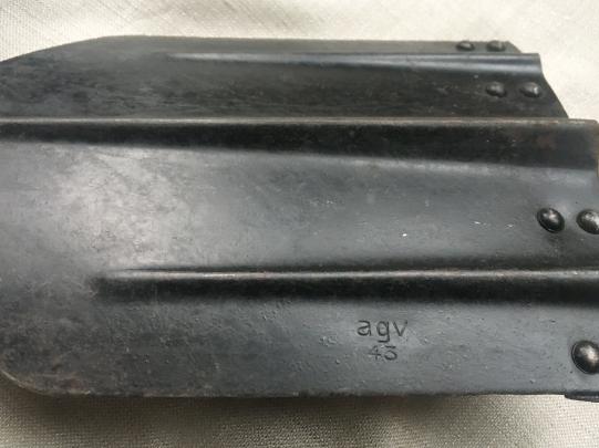 German Folding Shovel with Carrying Case, 1st Model