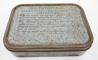 British WW2 Tea Ration Tin Can