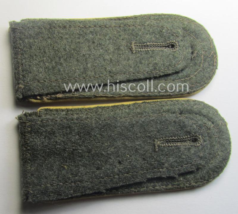 Pair of WH (Heeres) NCO-type (ie. 'M40- o. M43'-pattern) shoulderstraps as was intended for usage by an: 'Unteroffizier eines Heeres Nachrichten-Abtgs.'