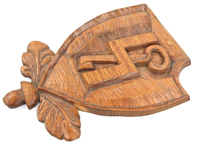 German Wooden Sign 12. SS-Panzer-Division "Hitlerjugend"