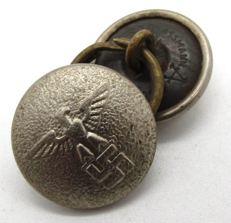 2 x Original German NSDAP (Nazi Party) Political Uniform Button