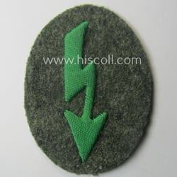 WH (Heeres) trade- and/or special-career-insignia ie. hand-embroidered 'signal-blitz'...