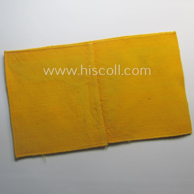 Linnen-based- and/or 'machine-woven', golden-yellow-coloured armband (ie. 'Armbinde') showing a woven eagle-device as specifically intended for (civilian) staff-members (ie. 'Zivilangestellten') of the armed forces ie. 'Deutsche Wehrmacht'