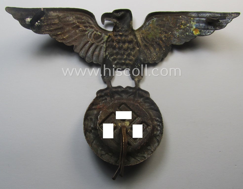 Attractive - and early-period! - metal-based eagle-device as was specifically intended for usage onto the various N.S.K.K.-related 'Motorrad Sturzhelmen' (ie. motorcycle helmets)