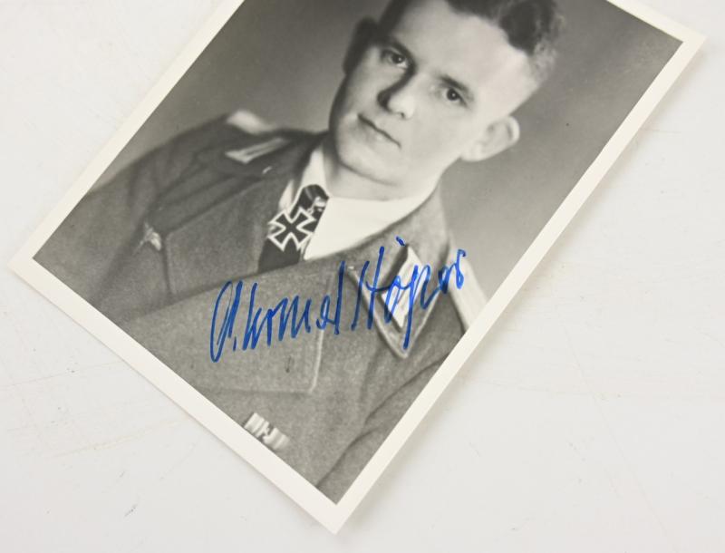 Signature of Wehrmacht Heer KC Recipient 'Ahrend Höper'