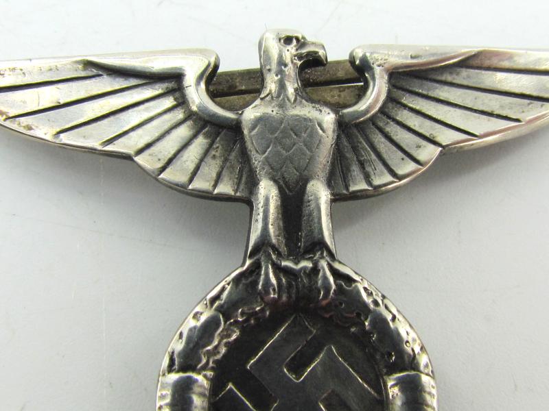 Early political SS/SA Leader's Cap Eagle in Silver (800)
