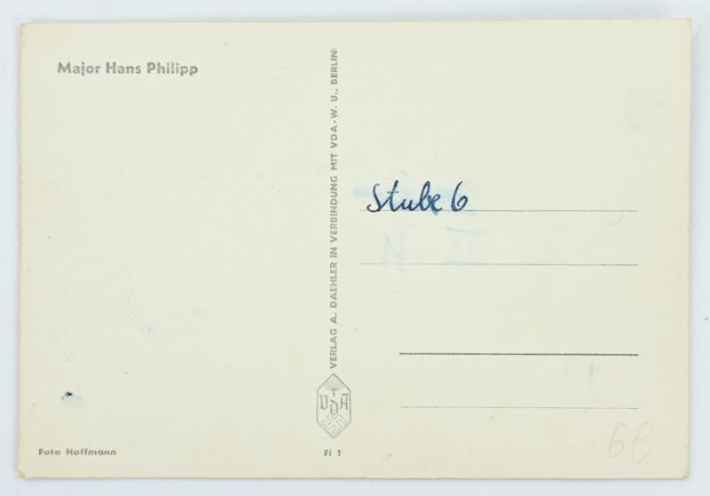 German LW Postcard 'Major Philipp'