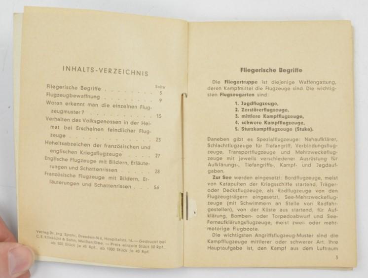German RLM Airplane Identification Booklet