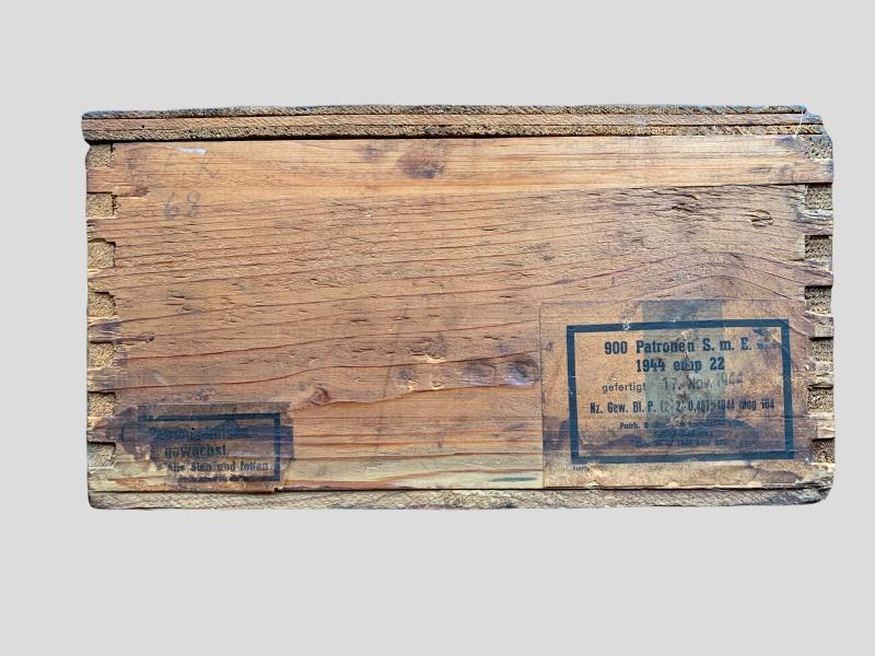 Wooden 'Patronenkasten 900' Ammunition Box