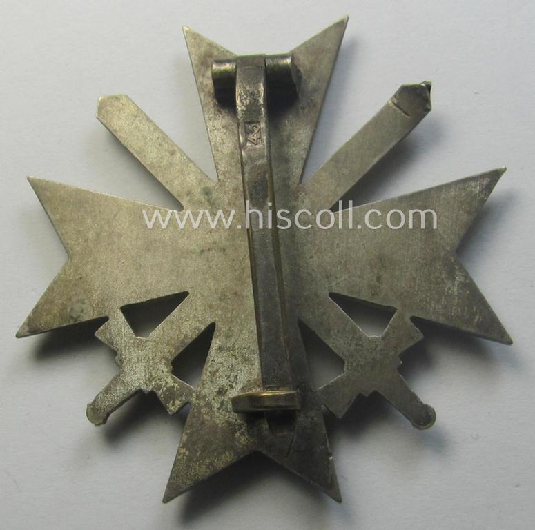 'KvK 1. Kl. mit Schwn.' (being a maker- ie. '43'- ie. by: 'Julius Bauer & Söhne'-) marked specimen that comes as moderately used as issued and/or found