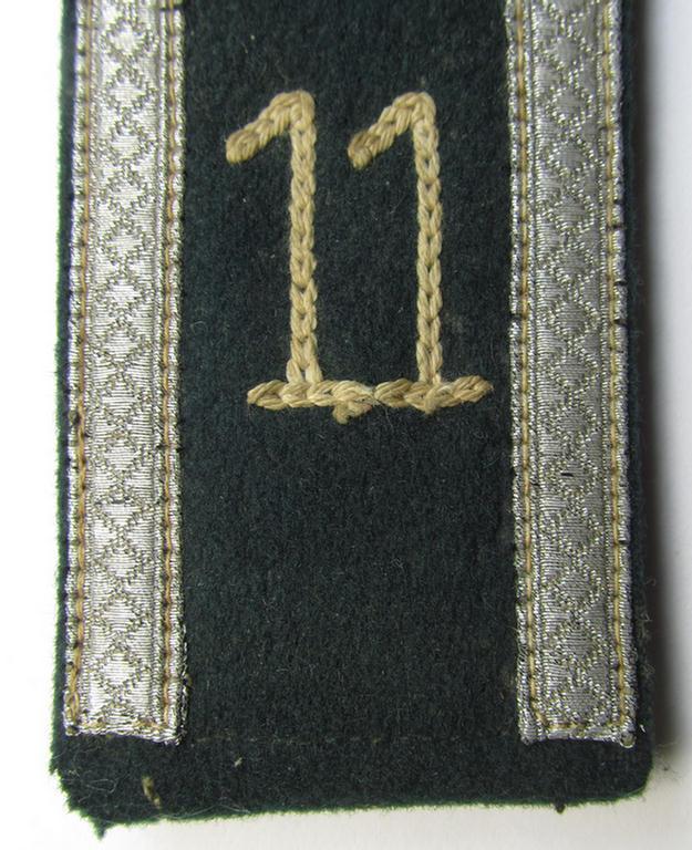 Single - and actually not that often seen! - WH (Heeres) NCO-type (ie. 'M36-/M40'-pattern- and 'pointed styled-') 'cyphered' shoulderstrap as was intended for usage by an: 'Uffz. des Infanterie-Regiments 11'