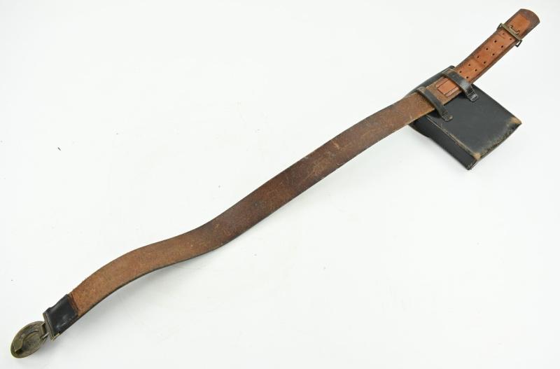 German Third Reich State Police belt & Beltbuckle with mapcase