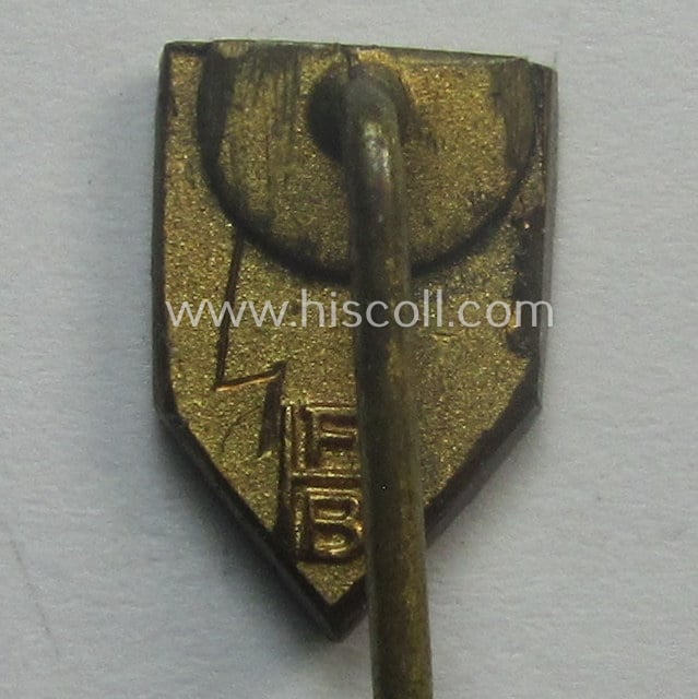 Dutch WWII-period (ie. NSB-party-related) so-called: 'Begunstigde Leden-Draagteeken' (or: membership-pin for supportive members) being an (unusually maker- ie. 'FBH'-) marked example