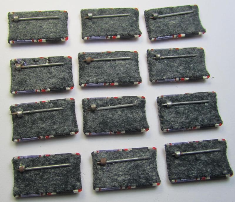 Neat two-pieced, WWII-period ribbon-bar (ie. 'Feld- o. Bandspange') as was intended for the combination: 'KvK II. Klasse ohne Schwertern' and a: 'Luftschutz-Ehrenzeichen 2. Stufe'