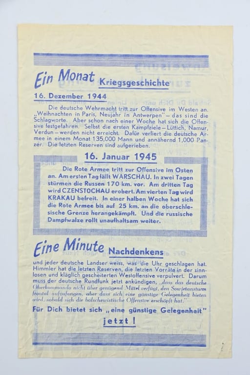 Allied WW2 Droppingsflyer 'Lebensrettung'