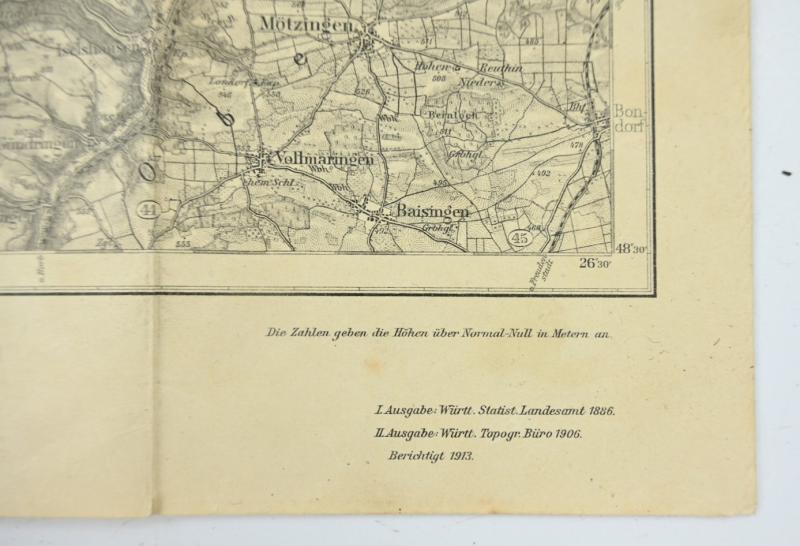 German WW1 Mapcard 'Deusches Reich'