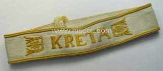 WH cuff-title (ie. 'Ärmelstreifen') entitled: 'Kreta' (being an...