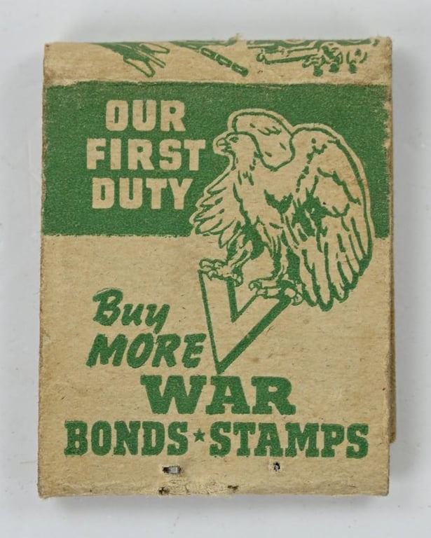 US WW2 Matchbox 'War Bonds'