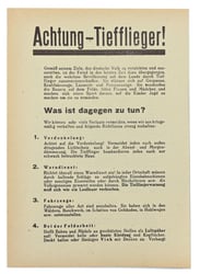 German Third Reich Flyer 'Achtung Tiefflieger!'