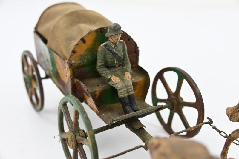 German Wehrmacht Lineol Horse Drawn Ammo Wagon