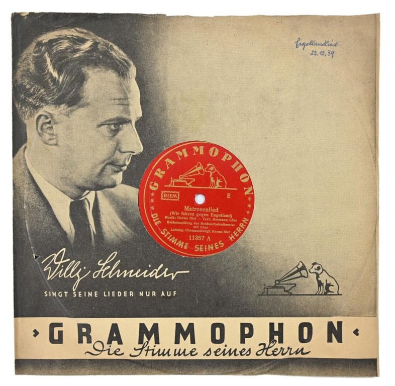 German Third Reich Era Music Record 'RAD'