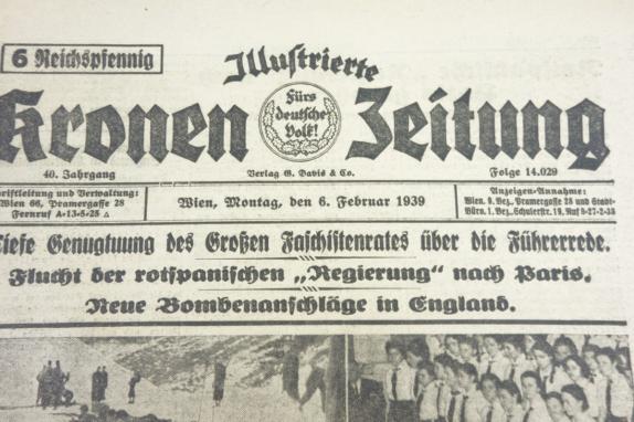 German Illustrierte Kronen Zeitung 6 February 1939