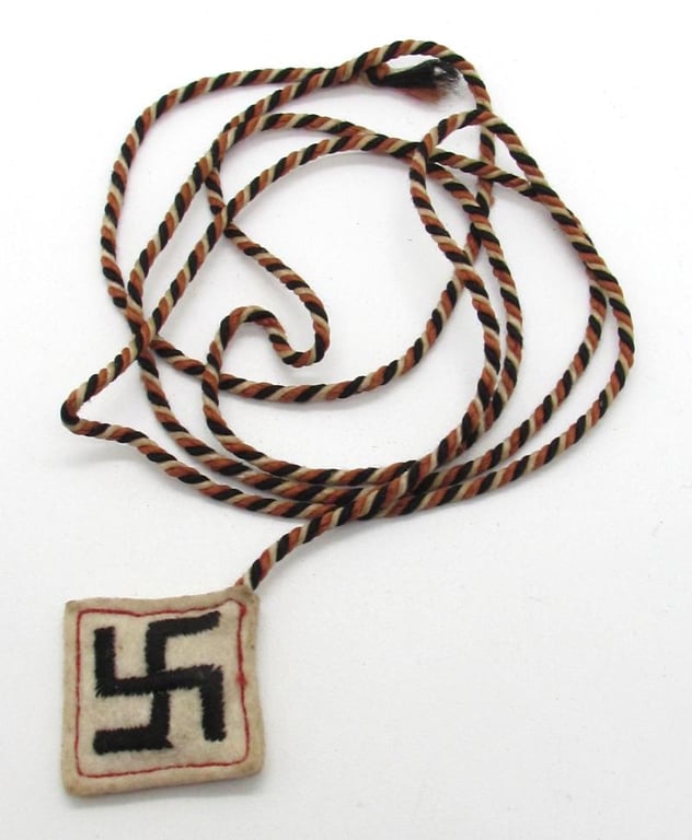 Winterhilfswerk (WHW) Donation Cord with Swastika Pendant