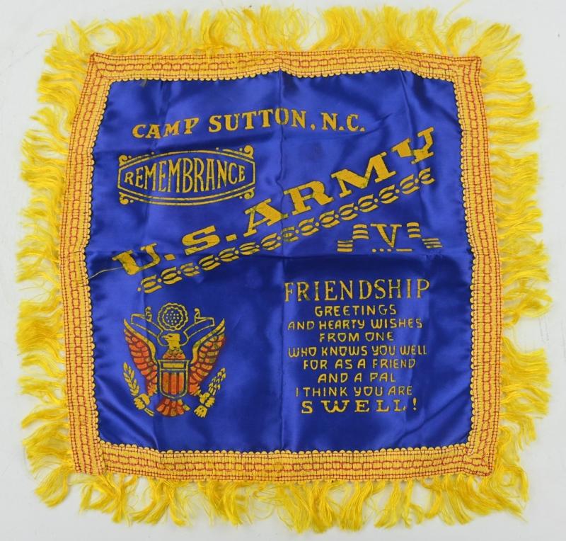 US WW2 Garrison Cap with Sweatheart Pillow Cover 835th Engineer Battalion