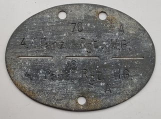 WWII ID disc - Panzer Regt. HG