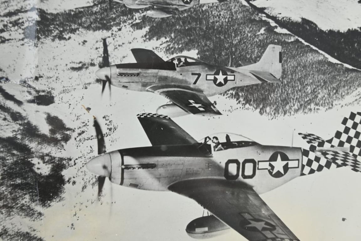 USAAF WW2 Published Mustang P-51 Press Photo