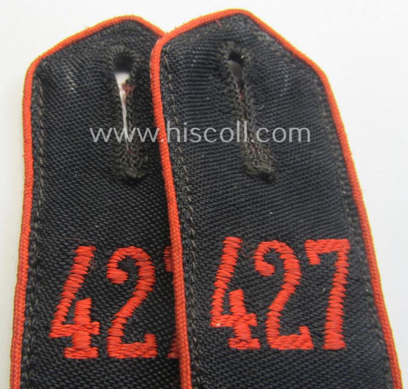 Pair of: 'Allgemeine-HJ'-shoulderstraps: 'Hitlerjunge' - 'Bann 427' (Bann 427 = 'Bann Strohgäu' / 'Gebiet Süd Württemberg')
