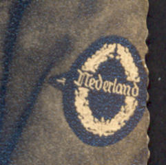 Superb - and exceedingly rarely found! - example of a Dutch SS-related so-called: 'Werkdienst Nederland'-arm-patch