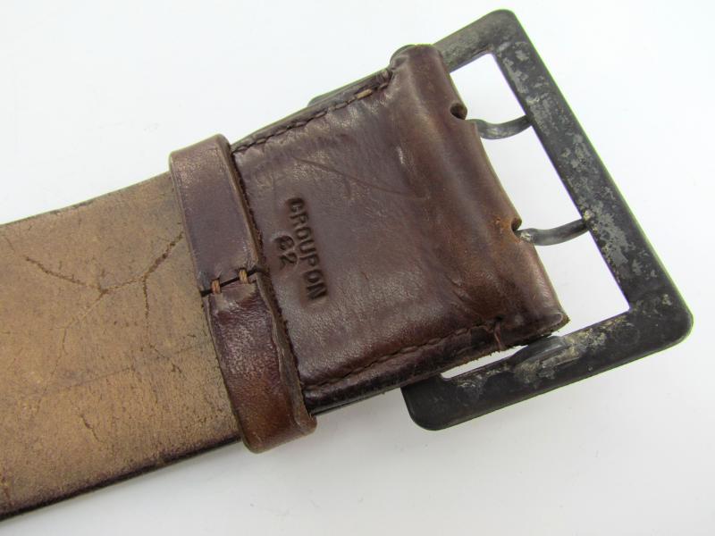 WH/LW Brown Officer ‘Zweidorn’ Double Claw Belt